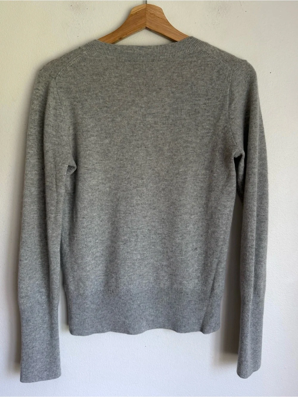 J. Crew Cashmere V Neck Sweater in Grey